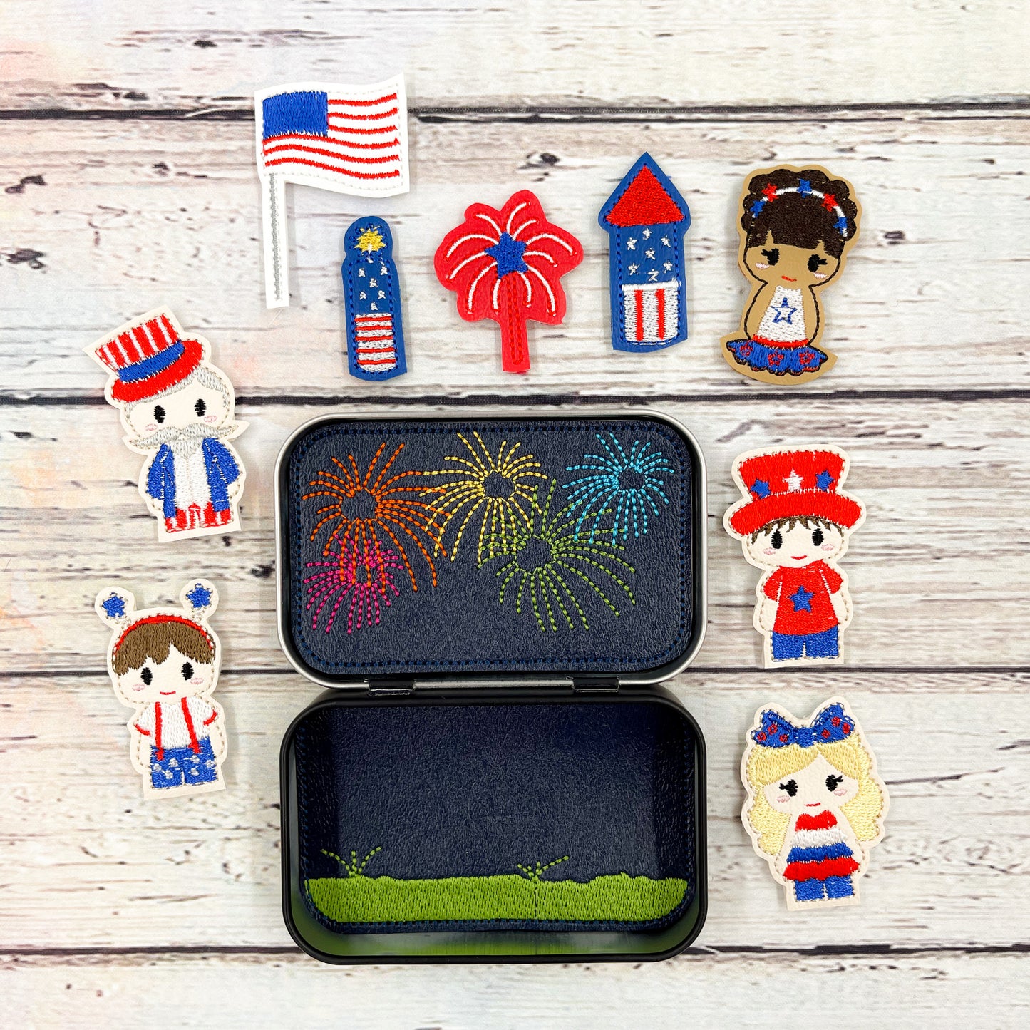 4th of July Kids Tin Play Set