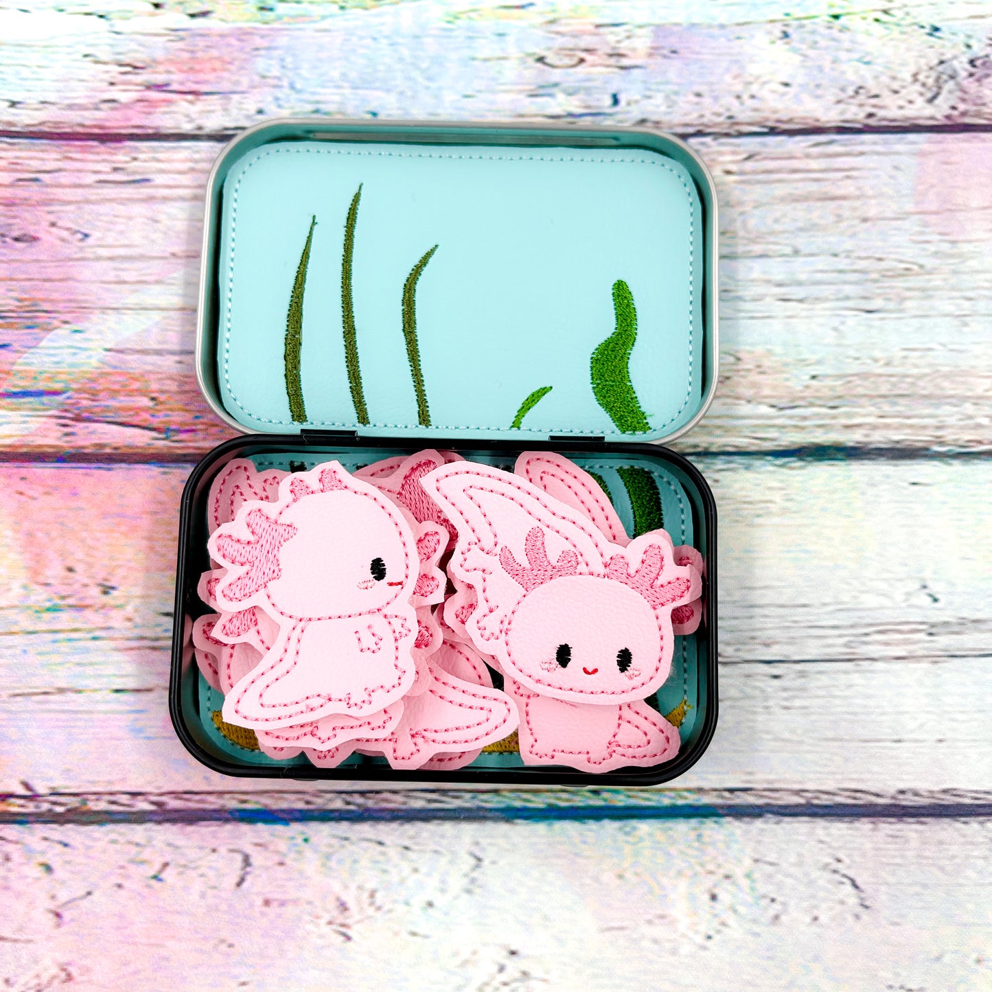 Pink Axolotls Tin Play Set