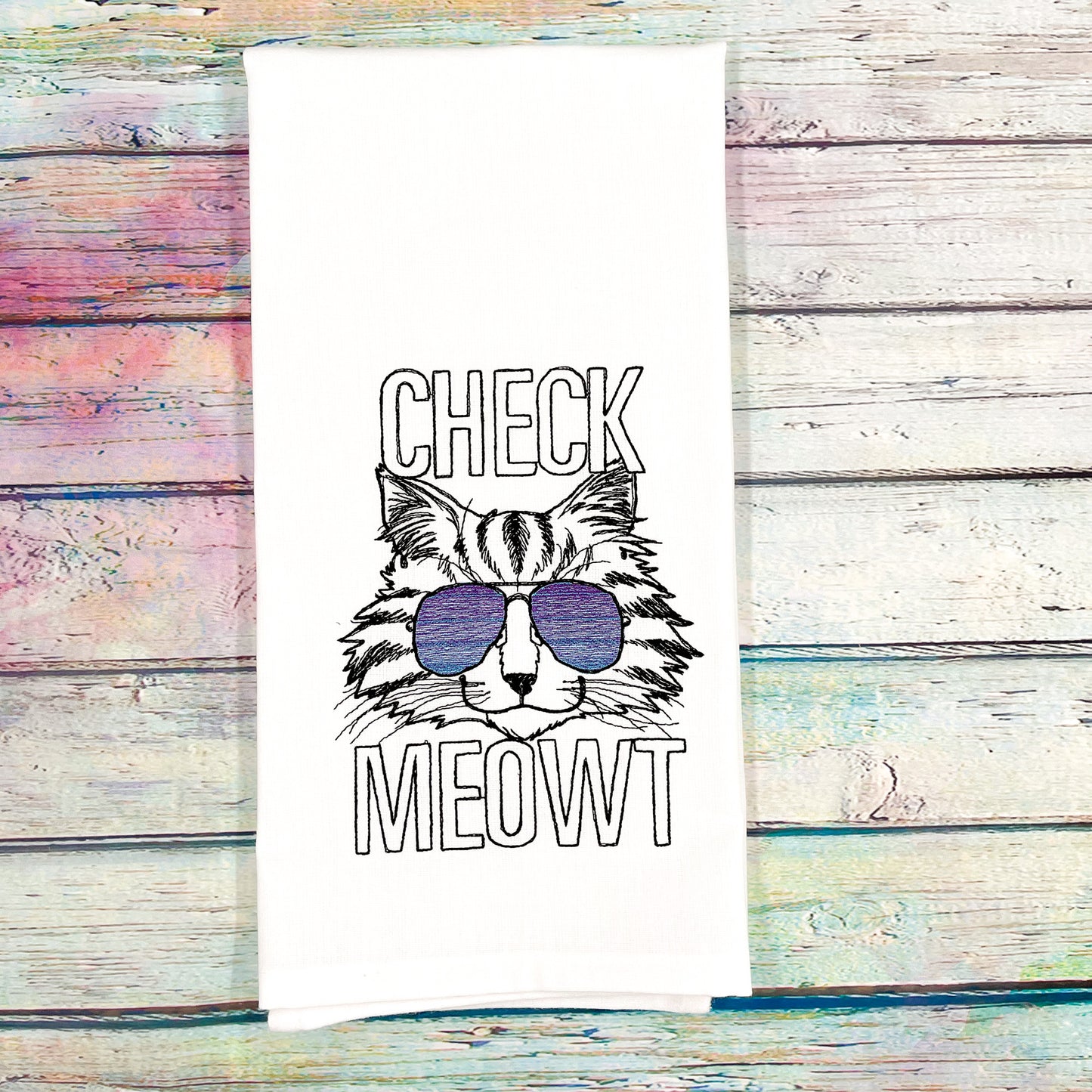 Check Meowt Kitchen Towel