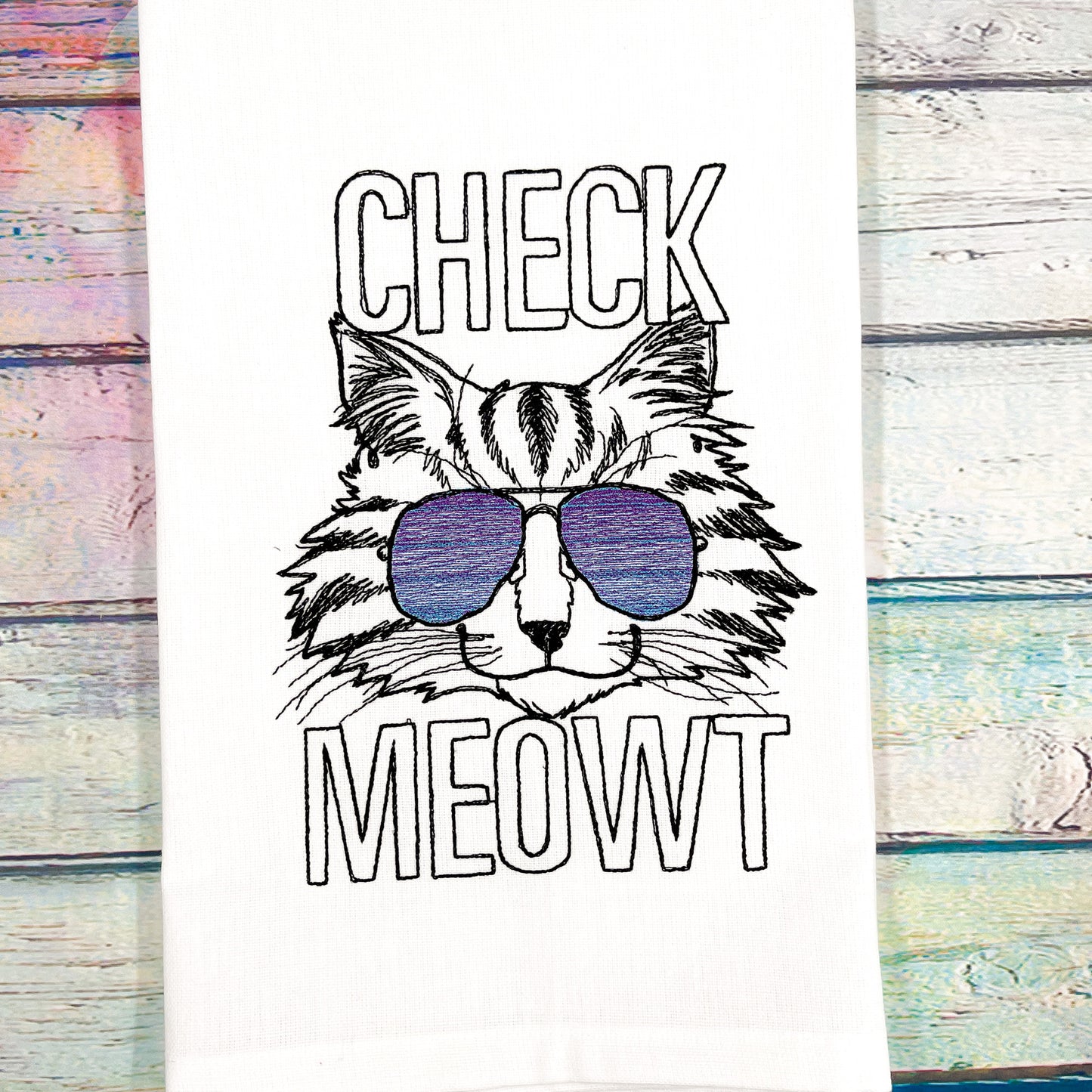 Check Meowt Kitchen Towel