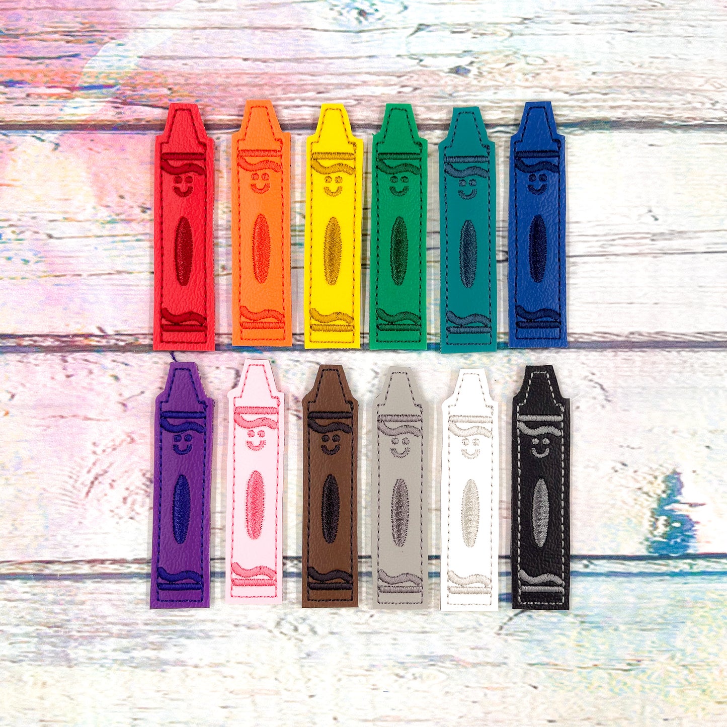 Colored Crayons Felties with Crayons Bag
