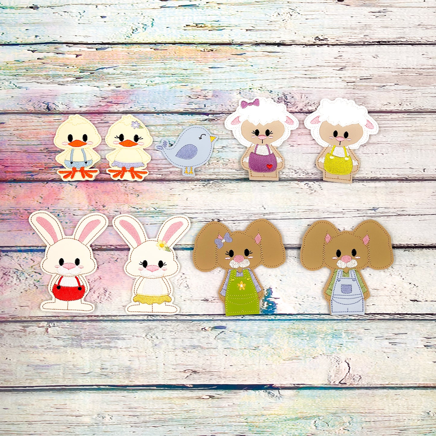 Easter Bunny Finger Puppet Set