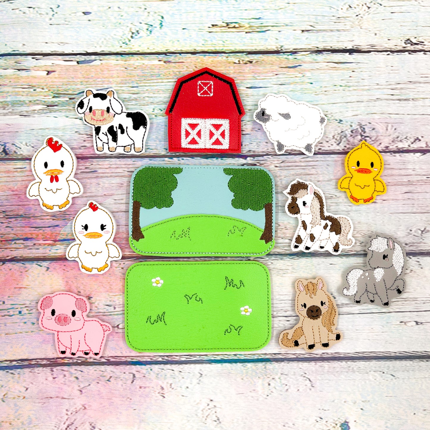 Farm Animals Tin Play Set