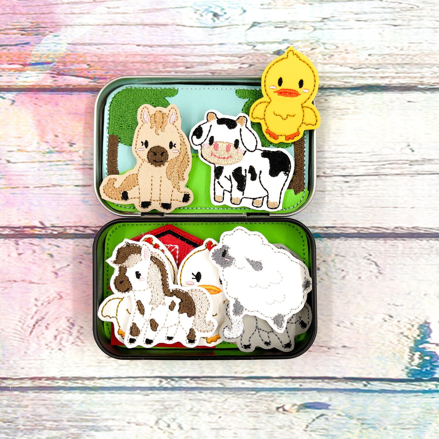 Farm Animals Tin Play Set