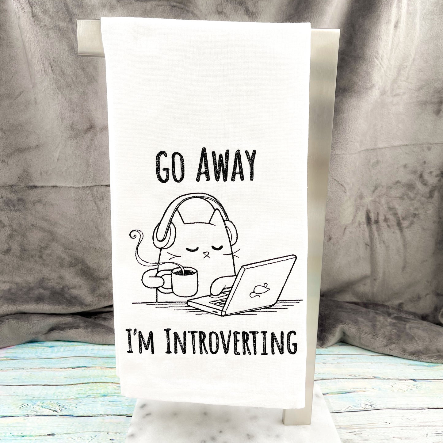 Go Away I'm Introverting Kitchen Towel