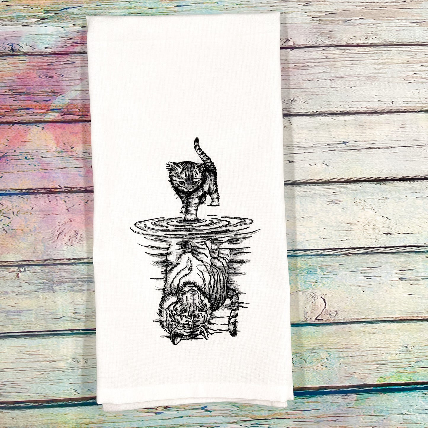 Kitten Reflection Kitchen Towel