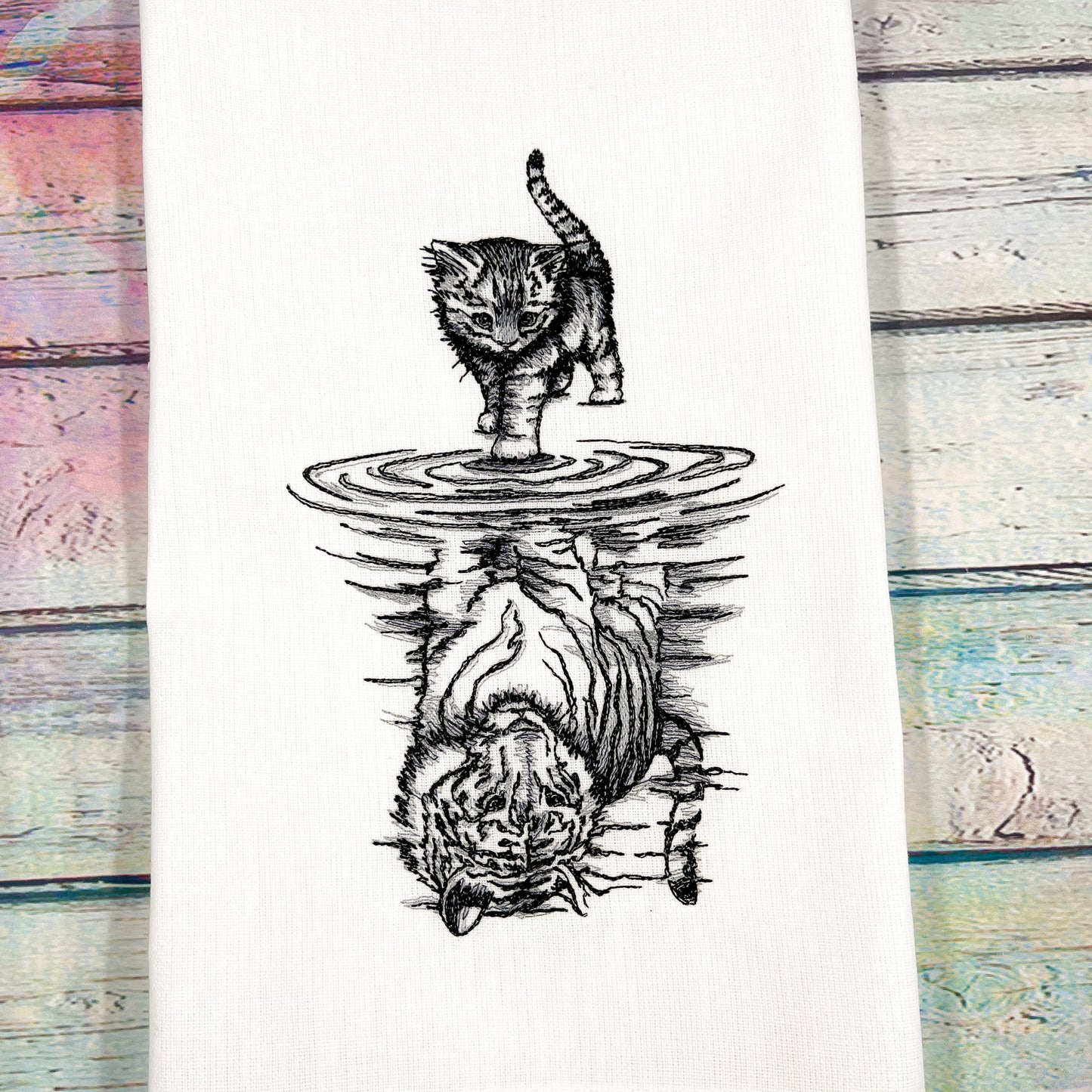 Kitten Reflection Kitchen Towel
