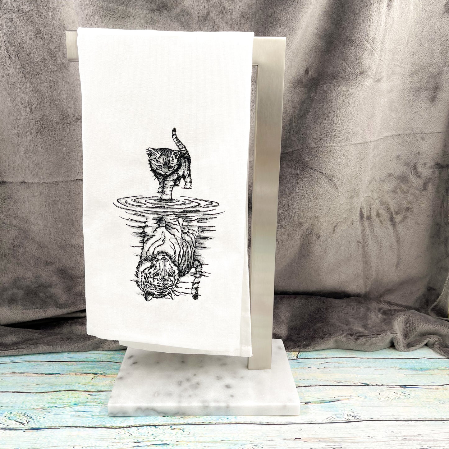 Kitten Reflection Kitchen Towel