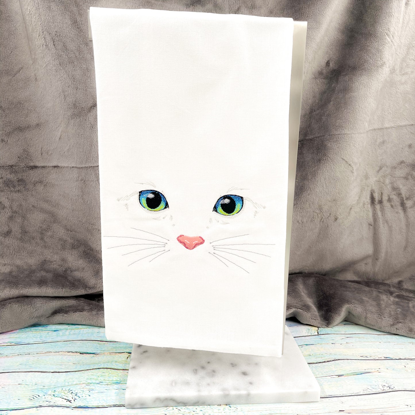 Pawesome Kitty Face Kitchen Towel