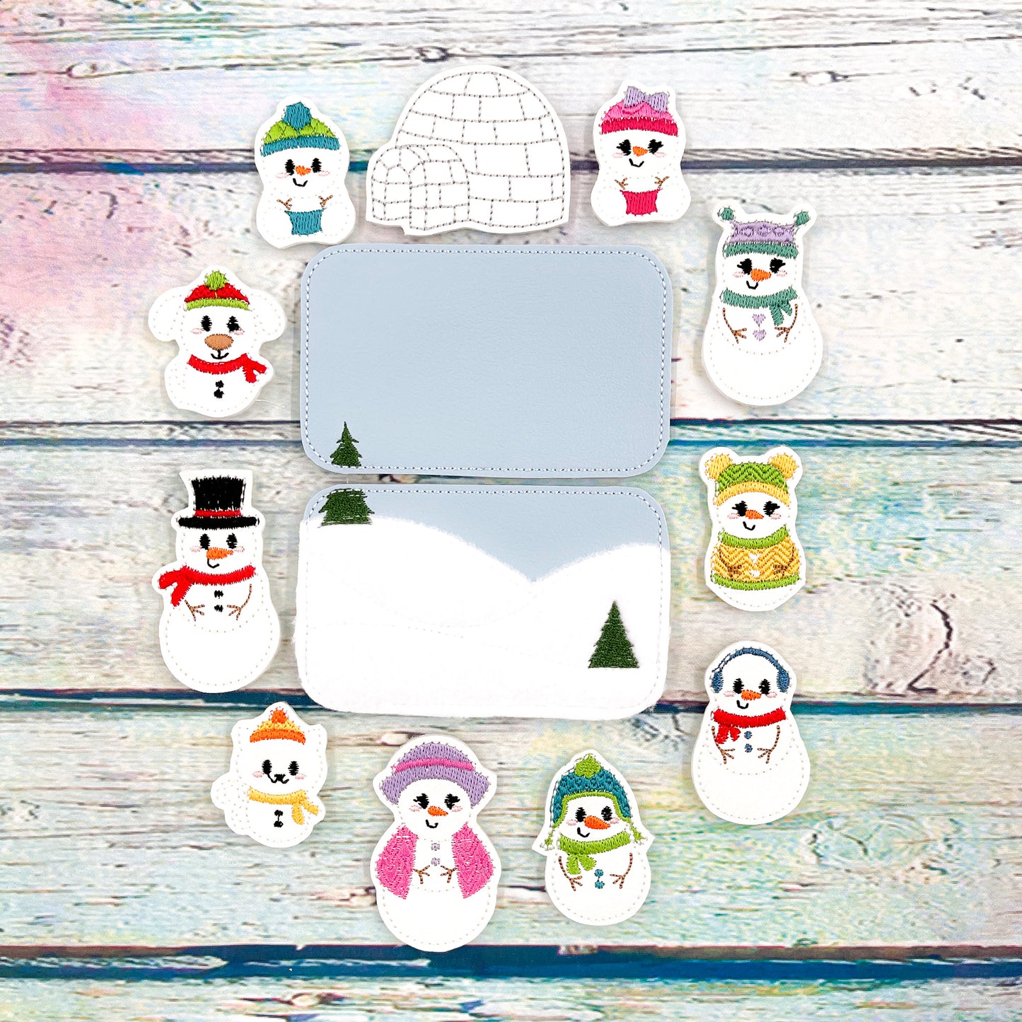 Snowman Family Tin Play Set