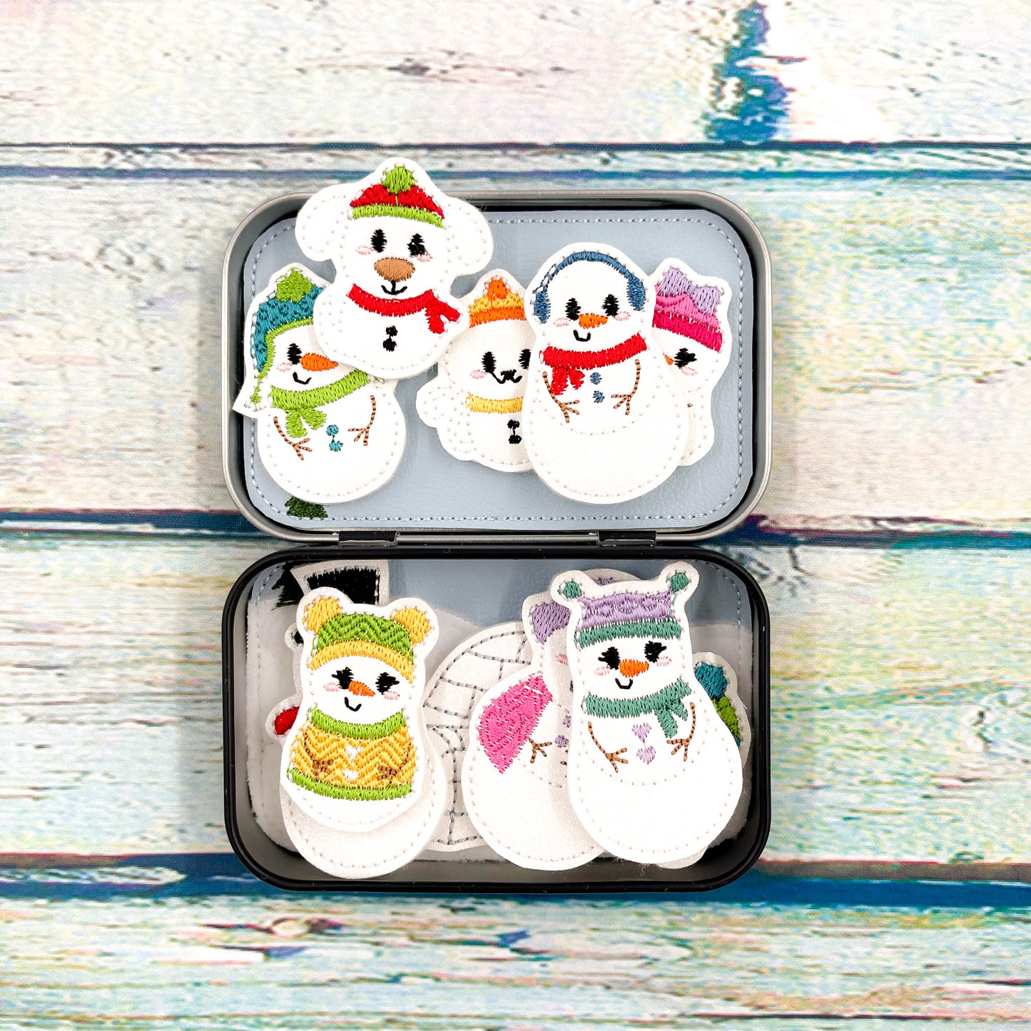 Snowman Family Tin Play Set