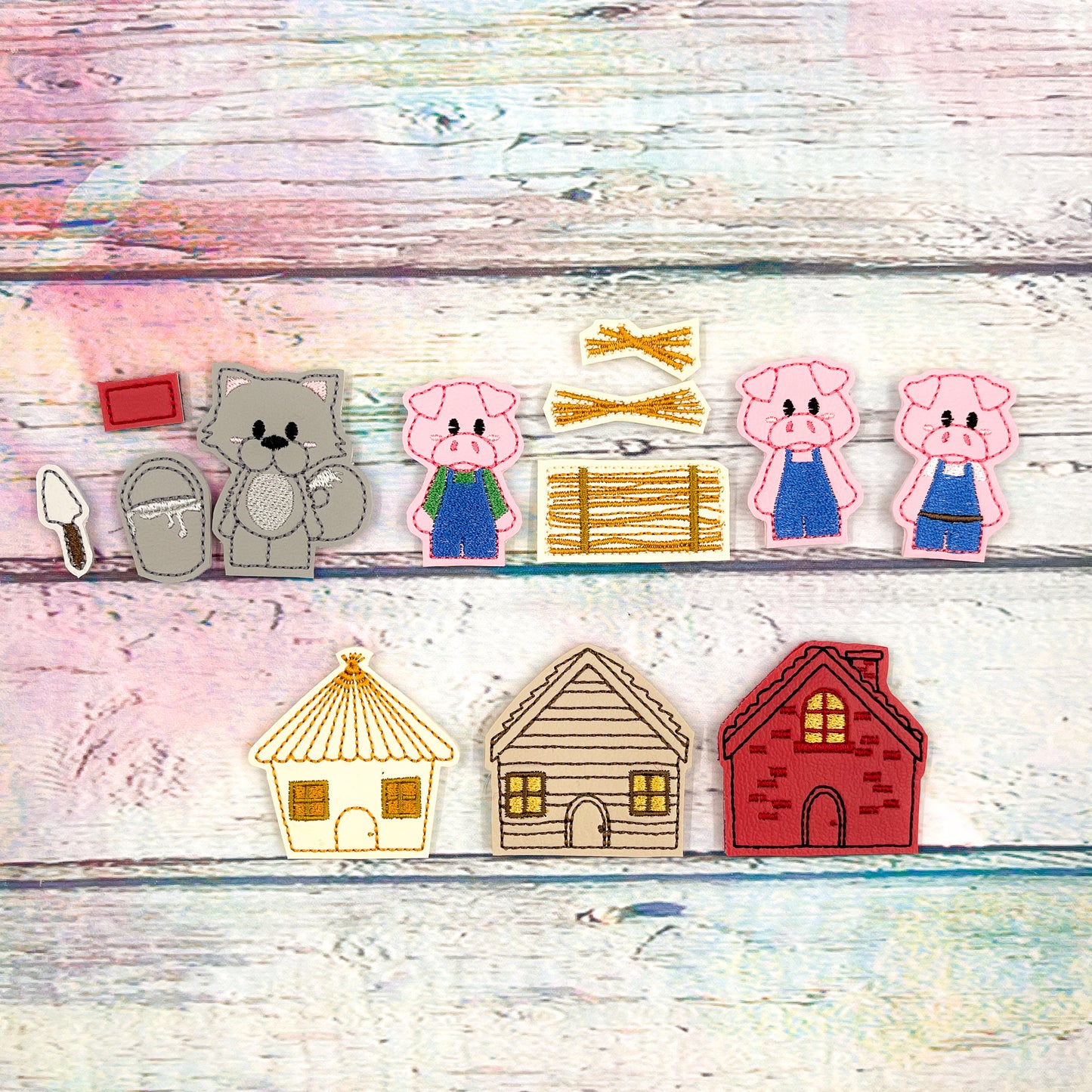 Three Little Pigs Tin Play Set
