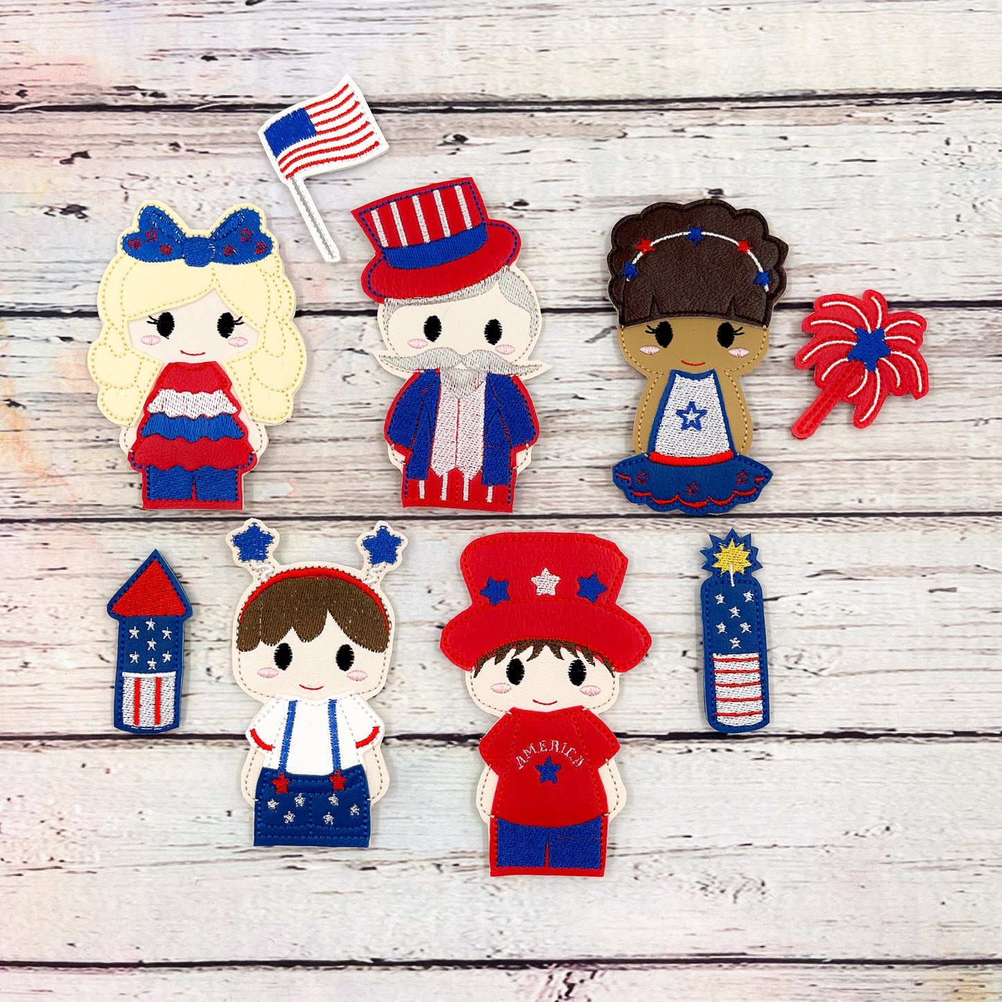 American Kids Finger Puppet Set